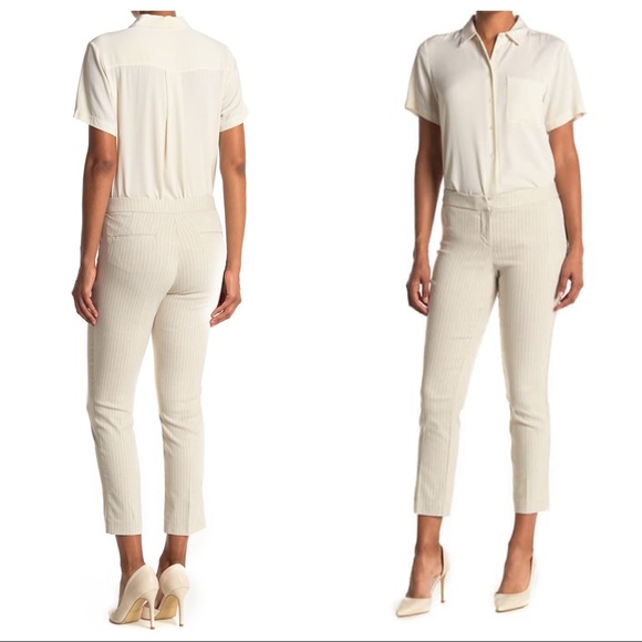 NWT Amanda &Chelsea Striped Ponte Knit Dress Pants - Picture 5 of 5